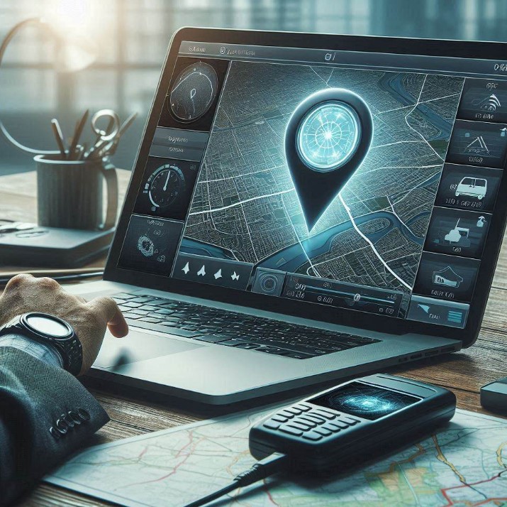 Mapa z GPS na komputerze