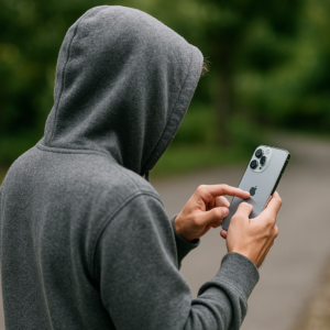 Nastolatek z telefonem