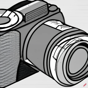 czarno-biała grafika aparatu fotograficznego
